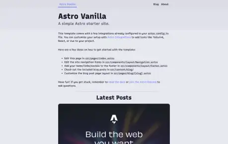 Astro Vanilla Blog